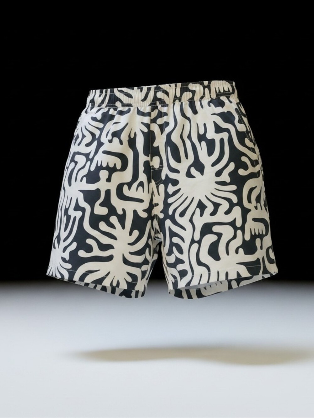 OAS Loefy Swim Trunks. Abstract Black & White Patterned. #swimwear
